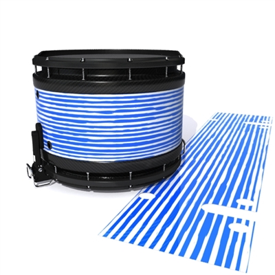System Blue Professional Series Snare Drum Slip - Lateral Brush Strokes Blue and White (Blue)