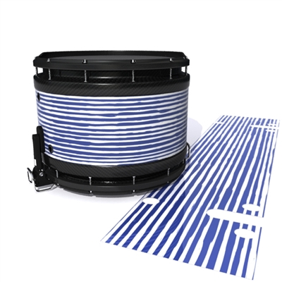 System Blue Professional Series Snare Drum Slip - Lateral Brush Strokes Navy Blue and White (Blue)