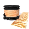 System Blue Professional Series Snare Drum Slip - Lateral Brush Strokes Orange and White (Orange)