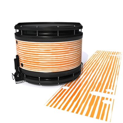 System Blue Professional Series Snare Drum Slip - Lateral Brush Strokes Orange and White (Orange)