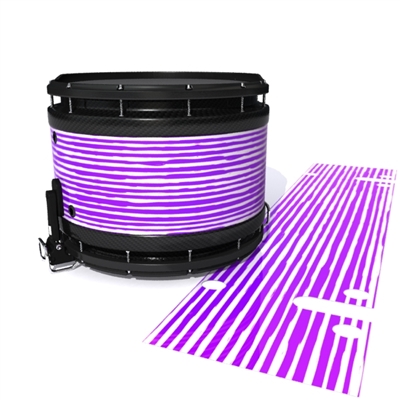 System Blue Professional Series Snare Drum Slip - Lateral Brush Strokes Purple and White (Purple)