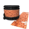 System Blue Professional Series Snare Drum Slip - Macro Ormosia Burl (Neutral)