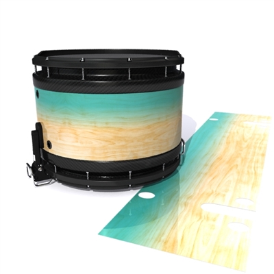 System Blue Professional Series Snare Drum Slip - Maple Woodgrain Teal Fade (Blue) (Green)