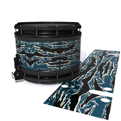 System Blue Professional Series Snare Drum Slip - Nighthawk Tiger Camouflage (Blue)