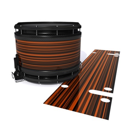System Blue Professional Series Snare Drum Slip - Orange Horizon Stripes (Orange)