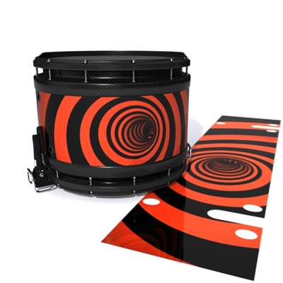 System Blue Professional Series Snare Drum Slip - Red Vortex Illusion (Themed)