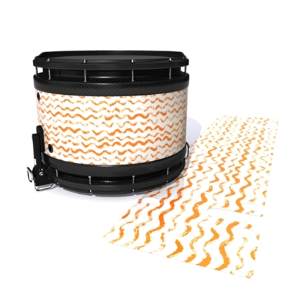 System Blue Professional Series Snare Drum Slip - Wave Brush Strokes Orange and White (Orange)