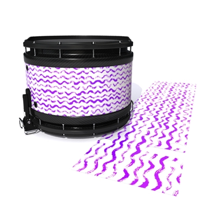 System Blue Professional Series Snare Drum Slip - Wave Brush Strokes Purple and White (Purple)