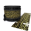 System Blue Professional Series Snare Drum Slip - Wave Brush Strokes Yellow and Black (Yellow)
