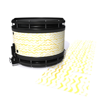 System Blue Professional Series Snare Drum Slip - Wave Brush Strokes Yellow and White (Yellow)