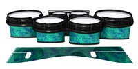 System Blue Professional Series Tenor Drum Slips - Aqua Cosmic Glass (Aqua)