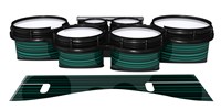 System Blue Professional Series Tenor Drum Slips - Aqua Horizon Stripes (Aqua)