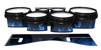 System Blue Professional Series Tenor Drum Slips - Blue Flames (Themed)