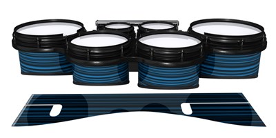 System Blue Professional Series Tenor Drum Slips - Blue Horizon Stripes (Blue)