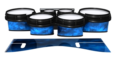 System Blue Professional Series Tenor Drum Slips - Blue Smokey Clouds (Themed)