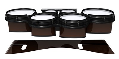 System Blue Professional Series Tenor Drum Slips - Burnt Carbon Fade (Orange)