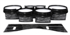System Blue Professional Series Tenor Drum Slips - Chaos Brush Strokes Grey and Black (Neutral)