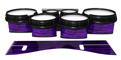 System Blue Professional Series Tenor Drum Slips - Chaos Brush Strokes Purple and Black (Purple)