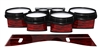 System Blue Professional Series Tenor Drum Slips - Chaos Brush Strokes Red and Black (Red)