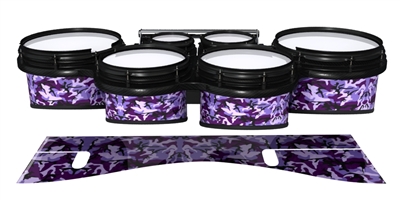 System Blue Professional Series Tenor Drum Slips - Coastline Dusk Traditional Camouflage (Purple)