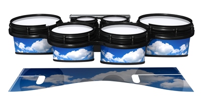 System Blue Professional Series Tenor Drum Slips - Cumulus Sky (Themed)