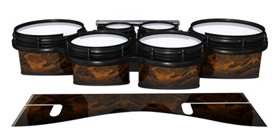 System Blue Professional Series Tenor Drum Slips - Earth GEO Marble Fade (Neutral)