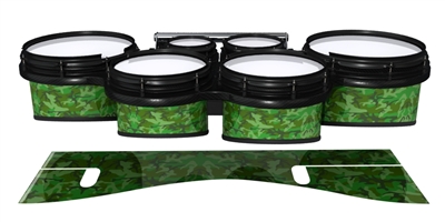 System Blue Professional Series Tenor Drum Slips - Forest Traditional Camouflage (Green)