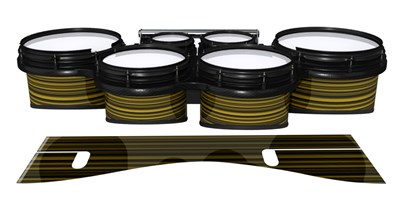 System Blue Professional Series Tenor Drum Slips - Gold Horizon Stripes (Yellow)