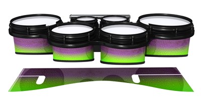 System Blue Professional Series Tenor Drum Slips - Joker Drop Fade (Purple) (Green)