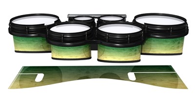 System Blue Professional Series Tenor Drum Slips - Jungle Stain Fade (Green)