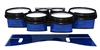 System Blue Professional Series Tenor Drum Slips - Lateral Brush Strokes Blue and Black (Blue)