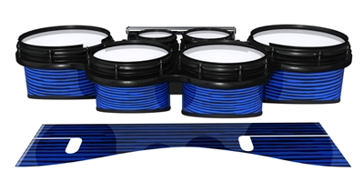 System Blue Professional Series Tenor Drum Slips - Lateral Brush Strokes Blue and Black (Blue)