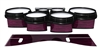 System Blue Professional Series Tenor Drum Slips - Lateral Brush Strokes Maroon and Black (Red)