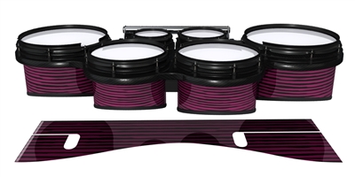 System Blue Professional Series Tenor Drum Slips - Lateral Brush Strokes Maroon and Black (Red)