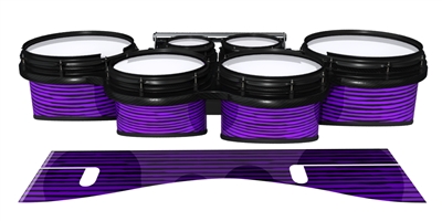 System Blue Professional Series Tenor Drum Slips - Lateral Brush Strokes Purple and Black (Purple)