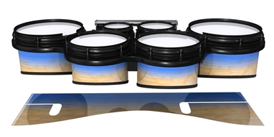 System Blue Professional Series Tenor Drum Slips - Maple Woodgrain Blue Fade (Blue)