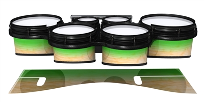 System Blue Professional Series Tenor Drum Slips - Maple Woodgrain Green Fade (Green)