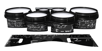 System Blue Professional Series Tenor Drum Slips - Mathmatical Equations on Black (Themed)