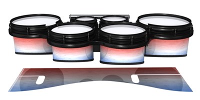 System Blue Professional Series Tenor Drum Slips - Patriotic Maple Fade (Red) (Blue)