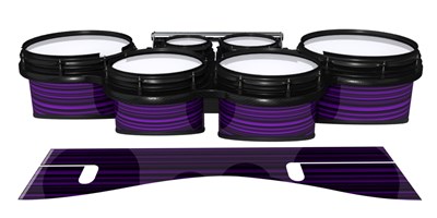 System Blue Professional Series Tenor Drum Slips - Purple Horizon Stripes (Purple)
