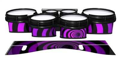 System Blue Professional Series Tenor Drum Slips - Purple Vortex Illusion (Themed)