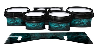 System Blue Professional Series Tenor Drum Slips - River GEO Marble Fade (Aqua)