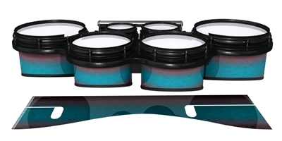 System Blue Professional Series Tenor Drum Slips - Shark Attack (Aqua) (Red)