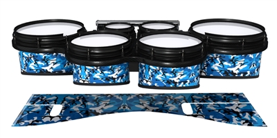 System Blue Professional Series Tenor Drum Slips - Sky Blue Traditional Camouflage (Blue)