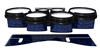 System Blue Professional Series Tenor Drum Slips - Wave Brush Strokes Blue and Black (Blue)