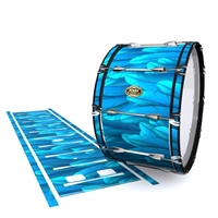 Tama Marching Bass Drum Slip - Blue Feathers (Themed)