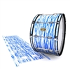 Tama Marching Bass Drum Slip - Chaos Brush Strokes Blue and White (Blue)