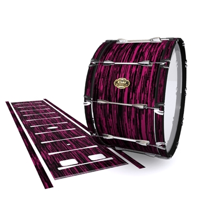 Tama Marching Bass Drum Slip - Chaos Brush Strokes Maroon and Black (Red)