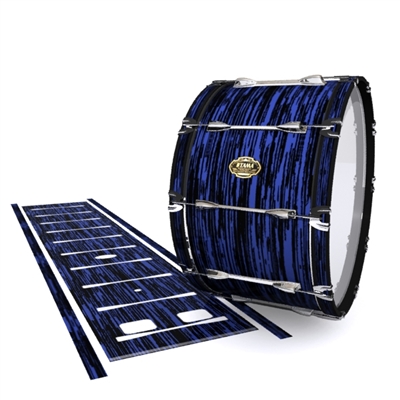 Tama Marching Bass Drum Slip - Chaos Brush Strokes Navy Blue and Black (Blue)
