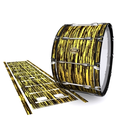 Tama Marching Bass Drum Slip - Chaos Brush Strokes Yellow and Black (Yellow)